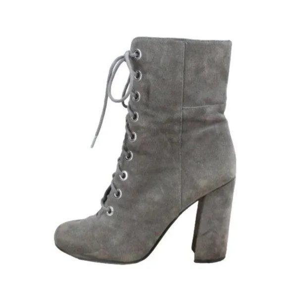 VINCE CAMUTO Gray Teisha Lace-up Tall Boots - 7.5 - Picture 1 of 8